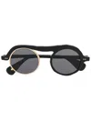 Masahiromaruyama Two-tone Round-frame Sunglasses In Schwarz