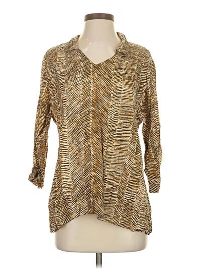 Pre-owned Masai 3/4 Sleeve Blouse In Gold
