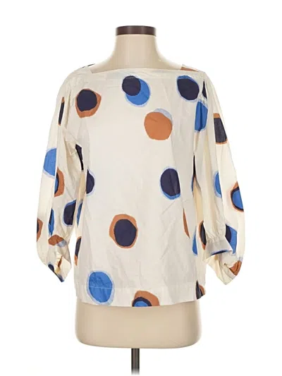 Pre-owned Masai 3/4 Sleeve Blouse In White