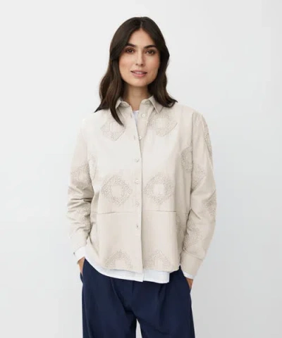 Masai Copenhagen 100% Cotton Long Sleeve Collared Shirt In Blue