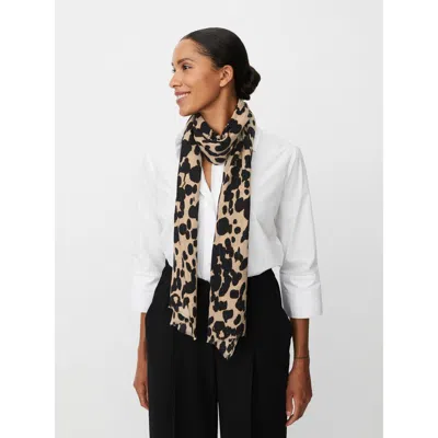 Masai Copenhagen Aeloria Animal Print Scarf In Brown