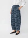 Masai Copenhagen Cropped Velvet Wide Leg Pants In Blue