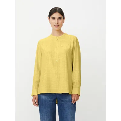 Masai Copenhagen Drystan Long Sleeve Crew Neck Blouse In Yellow