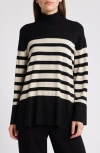 MASAI COPENHAGEN MASAI COPENHAGEN FASONI STRIPE MOCK NECK SWEATER