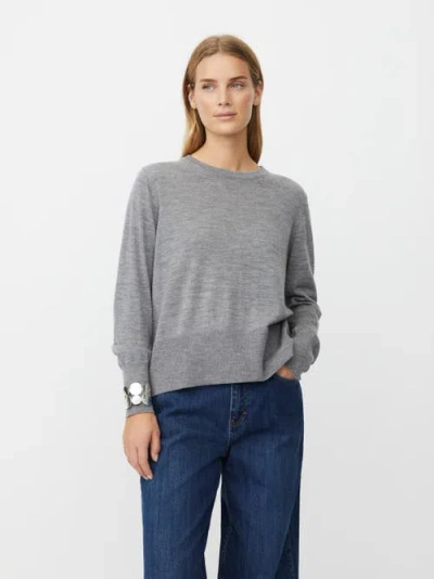 Masai Copenhagen Fynelle Long Sleeve Round Neck Sweater In Gray