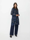 Masai Copenhagen Galamian V-neck Long Sleeve Long Tunic In Blue