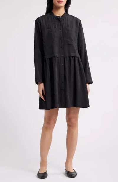 Masai Copenhagen Ilenia Long Sleeve Shirtdress In Black