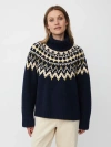 Masai Copenhagen Long Sleeve High Neck Knit Sweater In Black