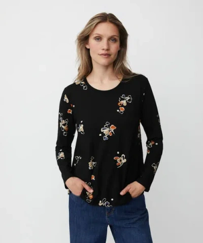 Masai Copenhagen Long Sleeve Round Neck Blouse In Black