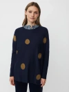 Masai Copenhagen Long Sleeve Round Neck Knit Jumper In Blue