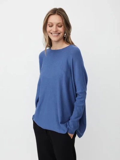 Masai Copenhagen Long Sleeve Round Neck Knit Sweater In Blue