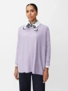 Masai Copenhagen Long Sleeve Round Neck Knit Sweater In Purple