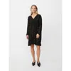Masai Copenhagen Long Sleeve V-neck A-line Dress In Black