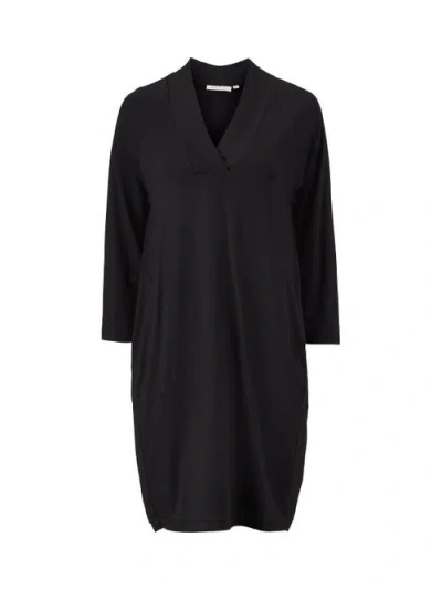 Masai Copenhagen Long Sleeve V-neck Tunic In Black