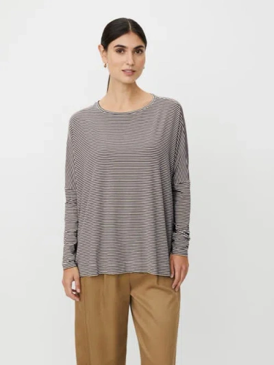 Masai Copenhagen Mabarr Oversized Stripe T-shirt In Brown