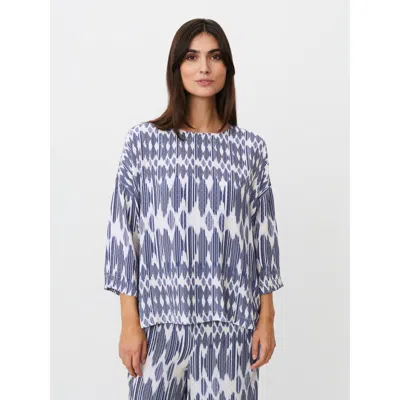 Masai Copenhagen Mabecca Printed Fluid Drape Blouse In Multi