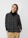 Masai Copenhagen Mabenika 3/4 Sleeve V-neck Blouse In Black