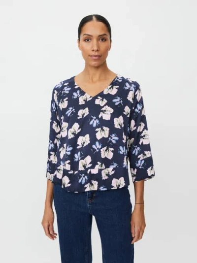 Masai Copenhagen Mabenika Floral Print Blouse In Blue