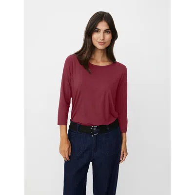 Masai Copenhagen Macecille 3/4 Sleeve Top In Red