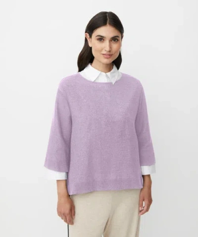 Masai Copenhagen Madarmi 3/4 Sleeve Round Neck Top In Pink