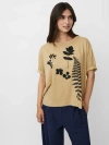 Masai Copenhagen Madoreann Printed T-shirt In Brown
