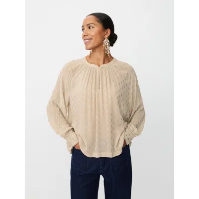 Masai Copenhagen Madornessa Long Sleeve Round Neck Blouse In Brown