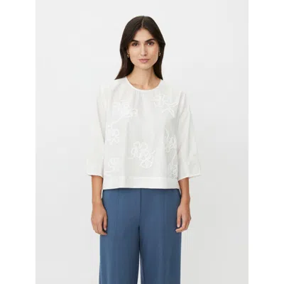 Masai Copenhagen Madrenithra Embroidered Blouse In White