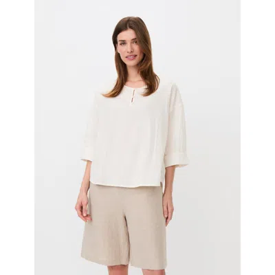 Masai Copenhagen Madyrentha Round Neck Oversized Blouse In White
