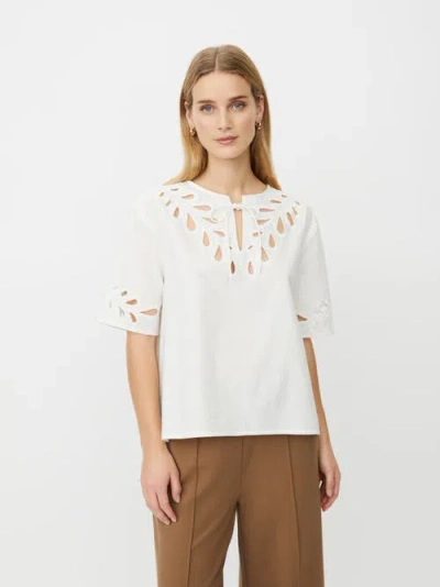 Masai Copenhagen Madyselle Cutwork Detail Blouse In White