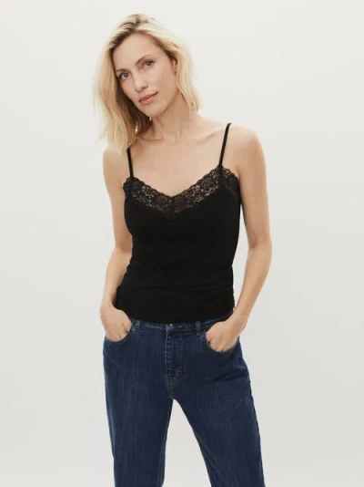 Masai Copenhagen Maelmira Lace Detail Vest Top In Black