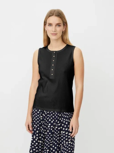 Masai Copenhagen Maemelina Button Up Vest Top In Black