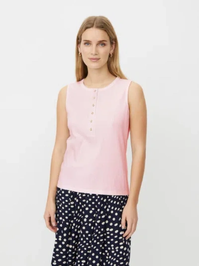 Masai Copenhagen Maemelina Button Up Vest Top In Pink