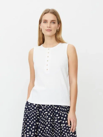 Masai Copenhagen Maemelina Button Up Vest Top In White