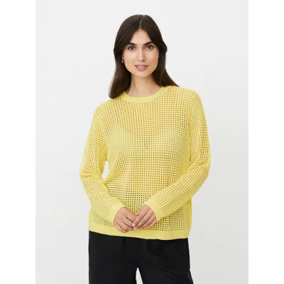 Masai Copenhagen Maforavine Open Knit Sweater In Yellow