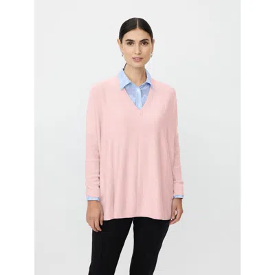 Masai Copenhagen Mafronia V-neck Relaxed Fit Sweater In Pink
