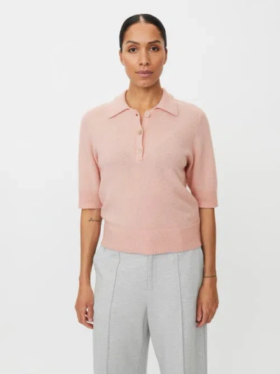 Masai Copenhagen Mafynoria Knitted Polo Sweater In Pink