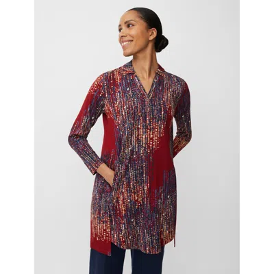 Masai Copenhagen Magavora Long Sleeve Jersey Tunic Top In Red