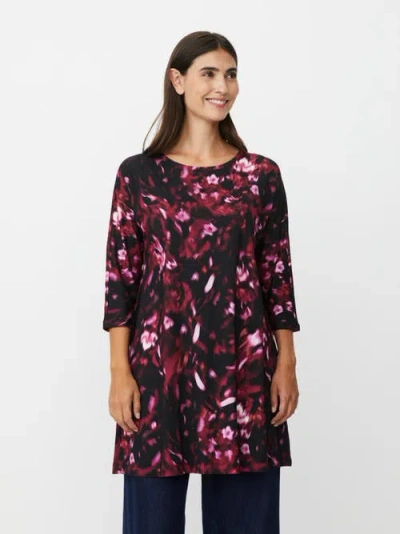 Masai Copenhagen Magertine Floral Swing Tunic In Burgundy