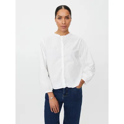 Masai Copenhagen Maisendre Ruffle Neck Blouse In White
