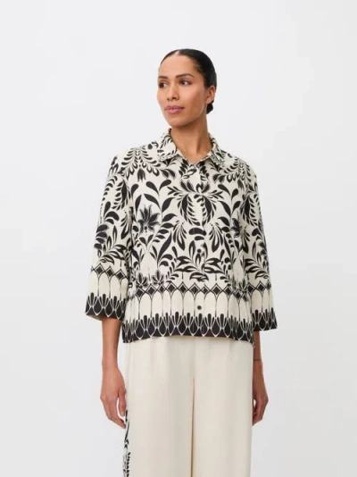 Masai Copenhagen Maisolde Garden Collared Relaxed Shirt In Black
