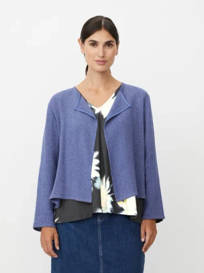 Masai Copenhagen Majulitta Open Front Bouclé Jacket In Blue