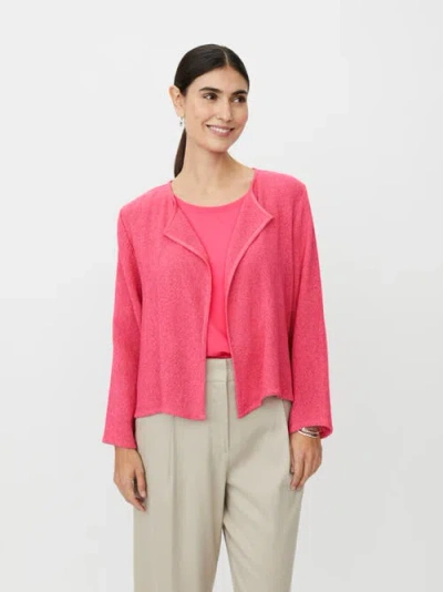 Masai Copenhagen Majulitta Open Front Bouclé Jacket In Red