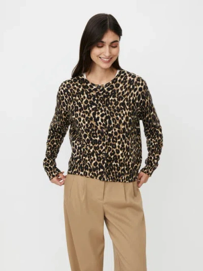 Masai Copenhagen Malika Leopard Print Cardigan In Black