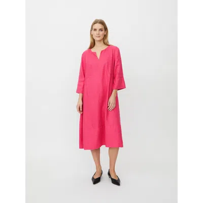 Masai Copenhagen Manasya Linen Tunic Midi Dress In Red