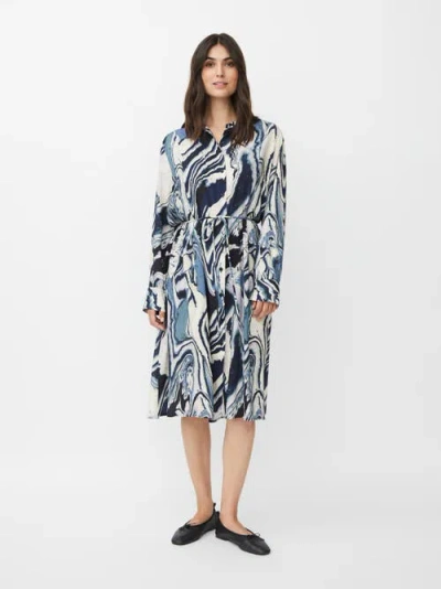 Masai Copenhagen Maneile Long Sleeve Waist Belt Dress In Multi