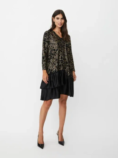 Masai Copenhagen Manylindra Metallic Floral Print Dress In Black