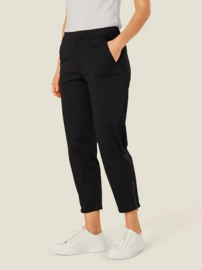 Masai Copenhagen Mapadme Elastic Waist Cropped Pants In Black