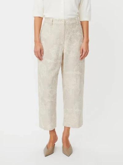 Masai Copenhagen Mapaelith Embroidered Cropped Trousers In White