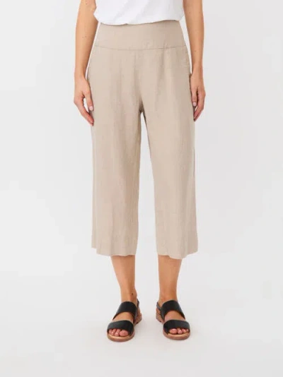 Masai Copenhagen Mapallas Linen Cropped Trousers In Neutral