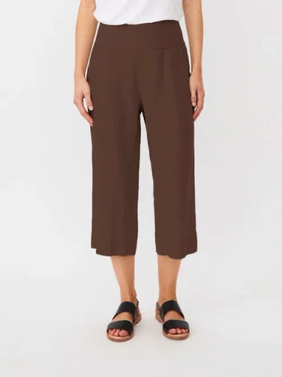 Masai Copenhagen Mapallas Linen Cropped Trousers In Brown